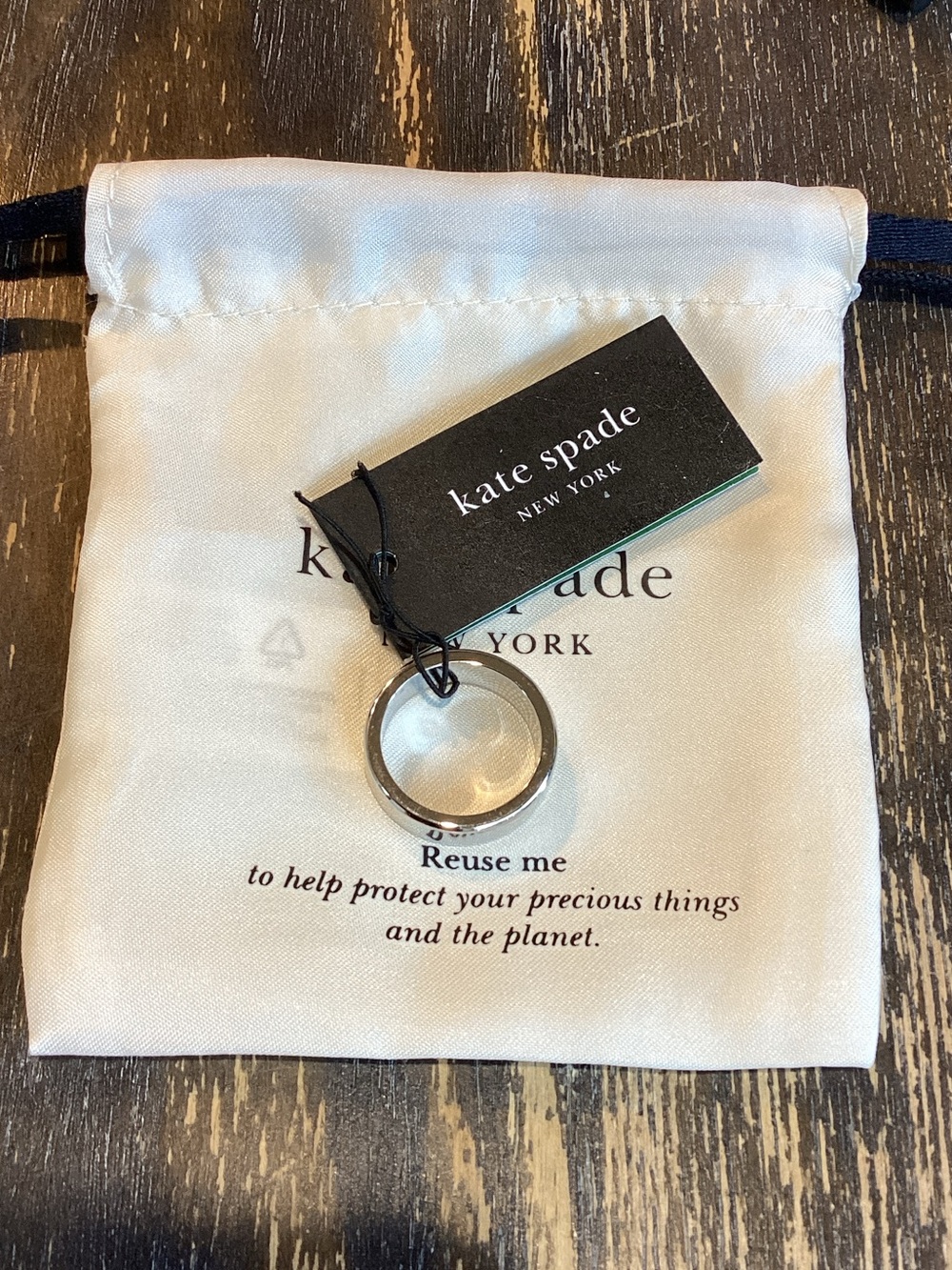 kate spade find the silver lining silver ring